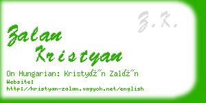 zalan kristyan business card